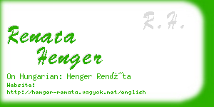 renata henger business card